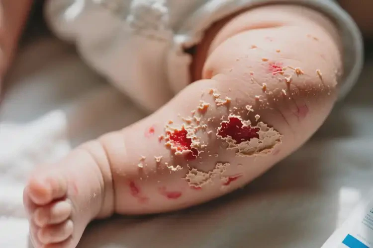 嬰幼兒大腿上出濕疹不管它會(huì)自己痊愈嗎(圖1)