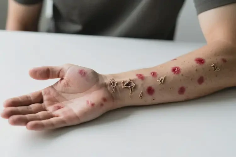 男人手臂起濕疹不管它會自己好嗎(圖1)