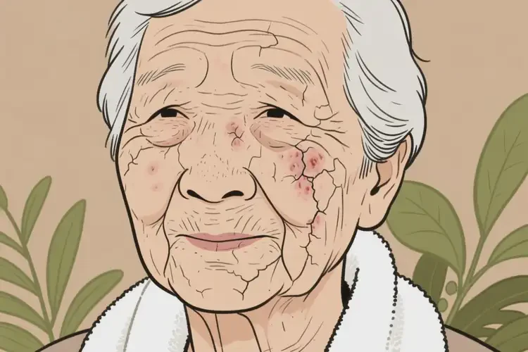 老年人脸上容易长湿疹能彻底自愈吗(图1)