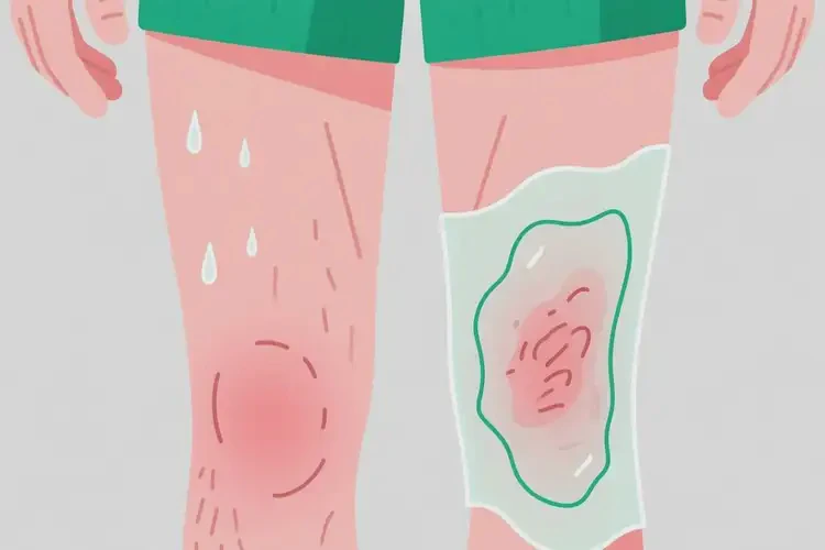 男性大腿上經(jīng)常起濕疹不管它會自己自愈嗎(圖1)