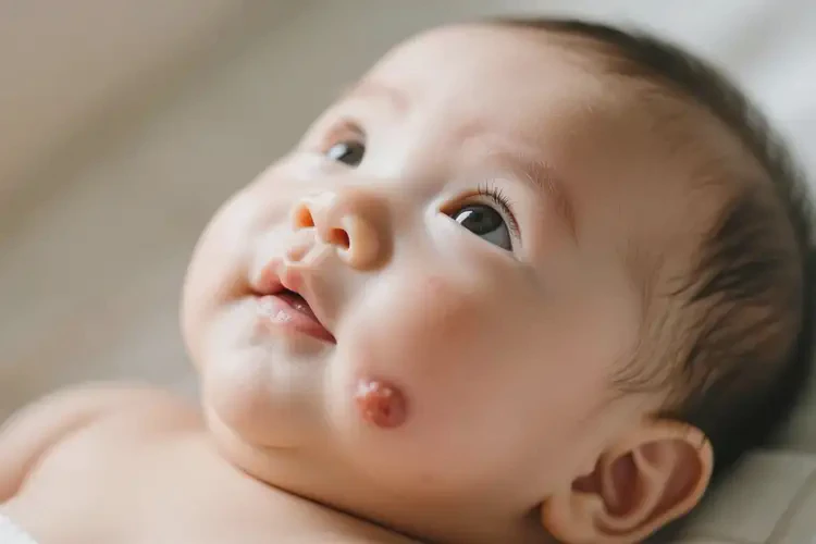 嬰兒臉上出濕疹能徹底自愈嗎(圖1)