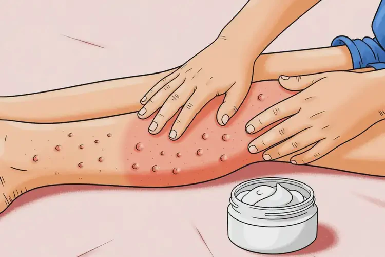 小兒小腿上起濕疹不管它會(huì)自己自愈嗎(圖3)