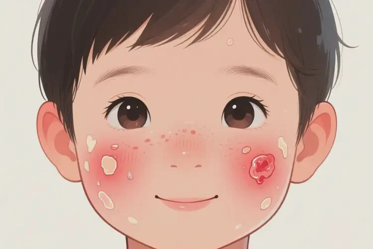 孩子面部出濕疹可以徹底自愈嗎(圖3)