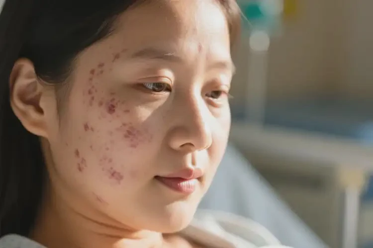 产妇面部经常长湿疹不管它会自己好吗(图2)