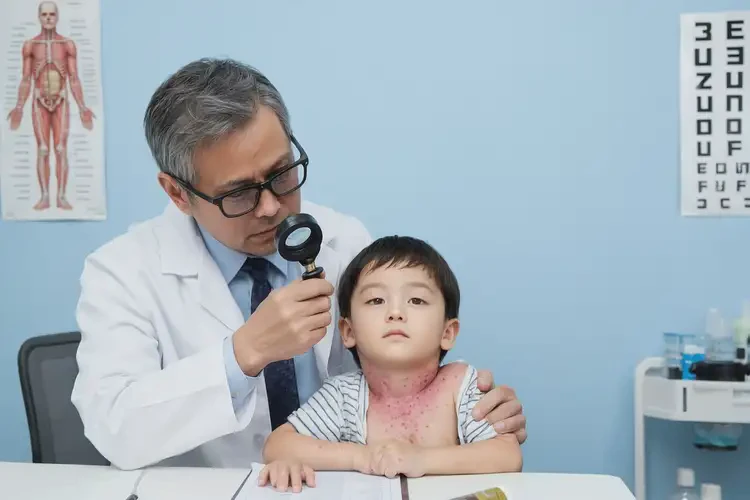 幼兒脖子上偶爾起濕疹不管它會(huì)自己好嗎(圖2)