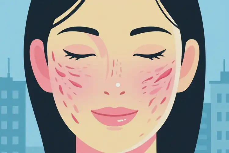 女人面部容易起濕疹不管它會(huì)自己好嗎(圖1)