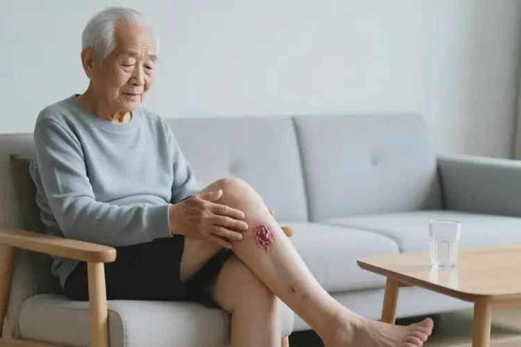 老人小腿出濕疹能夠徹底治愈嗎(圖1)