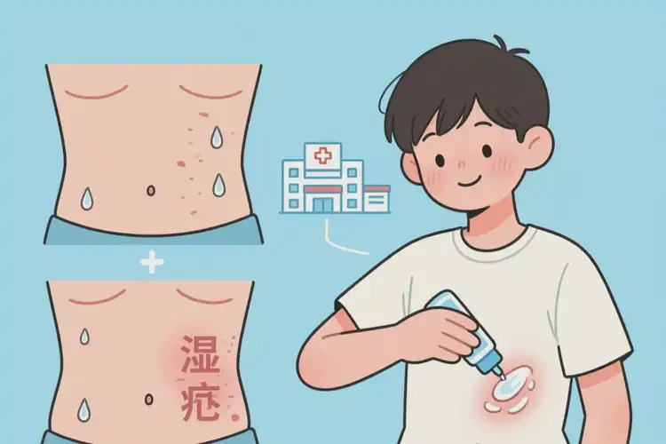 青少年肚子起濕疹能夠徹底治愈嗎(圖4)