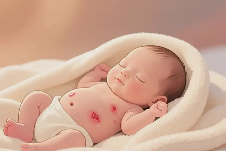 新生兒肚子上容易長濕疹不管它會自己自愈嗎(圖4)