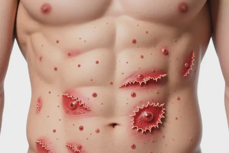 男生肚子出現(xiàn)濕疹不管它會(huì)自己痊愈嗎(圖1)