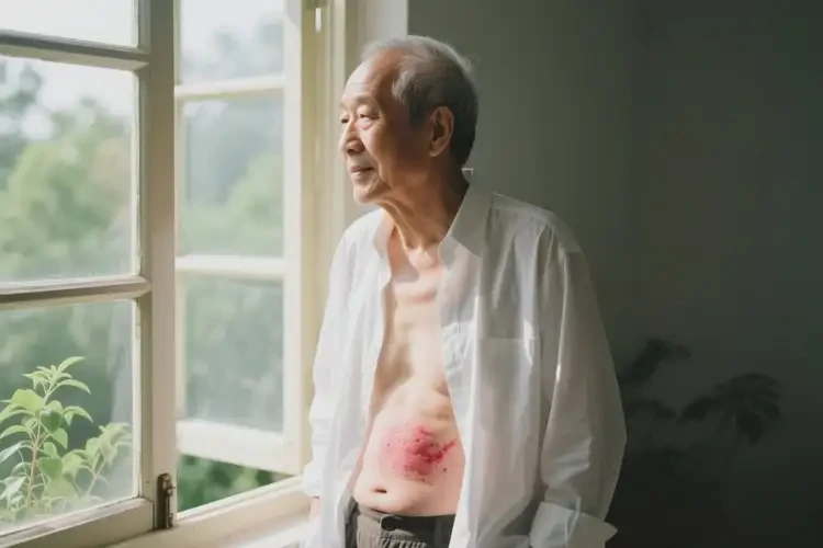 老年人肚子有濕疹能靠自己自愈嗎(圖2)