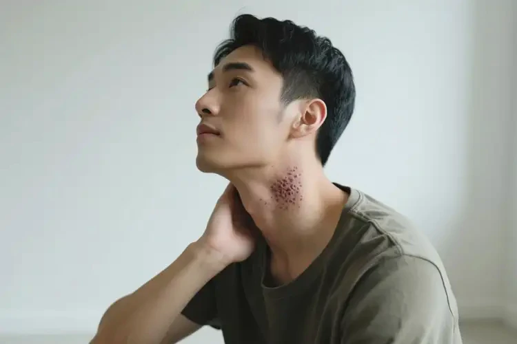 男生脖子長(zhǎng)濕疹不管它會(huì)自己好嗎(圖3)