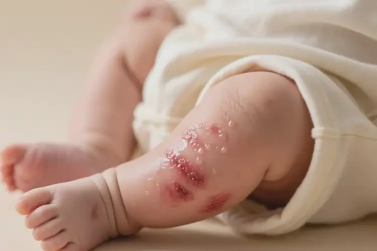 嬰兒大腿上有濕疹不管它會自己好嗎(圖3)