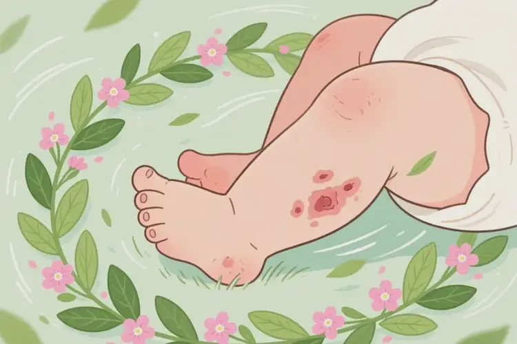 婴儿小腿上容易长湿疹不管它会自己自愈吗(图2)