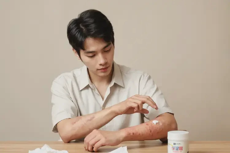 男性手臂上出現(xiàn)濕疹不管它會自己自愈嗎(圖2)