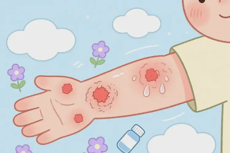 兒童手臂出現(xiàn)濕疹能靠自己自愈嗎(圖1)