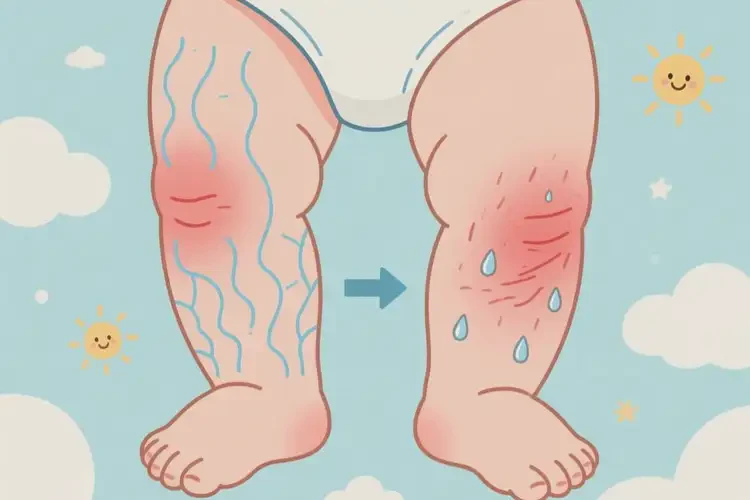 嬰兒大腿容易長濕疹可以徹底自愈嗎(圖3)