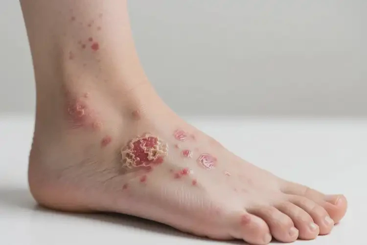 女性腳上容易起濕疹不管它會(huì)自己好嗎(圖4)