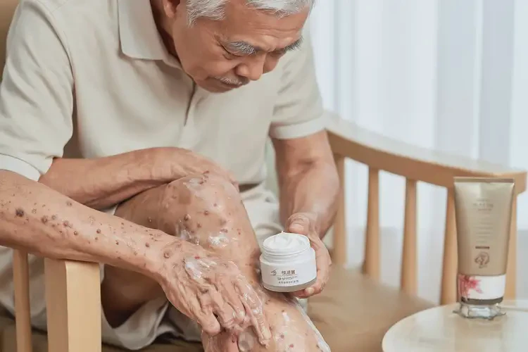 老人大腿上出濕疹能徹底自愈嗎(圖3)
