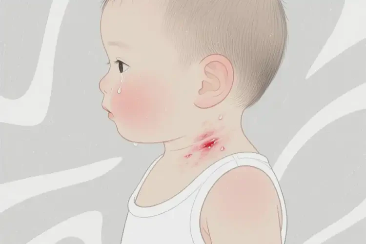 幼儿脖子偶尔起湿疹不管它会自己自愈吗(图1)