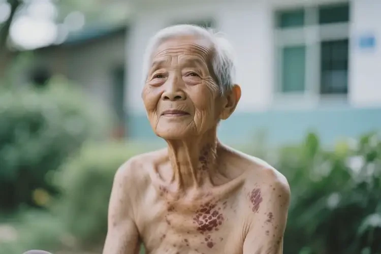 老年人脖子出濕疹不管它會自己自愈嗎(圖1)