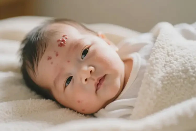 嬰兒臉上出濕疹能徹底自愈嗎(圖3)