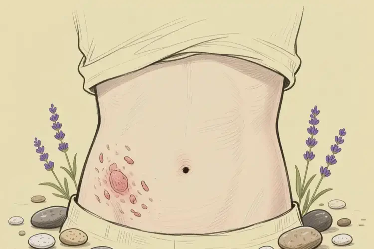 青少年肚子上长湿疹不管它会自己好吗(图1)