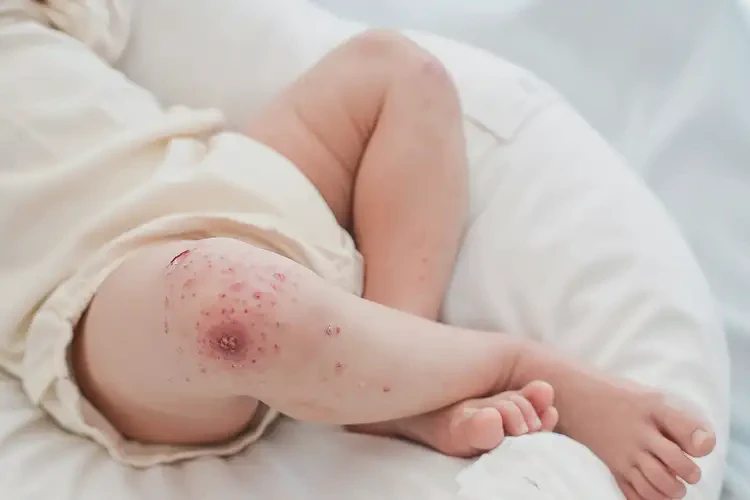 新生儿大腿偶尔长湿疹能靠自己自愈吗(图4)