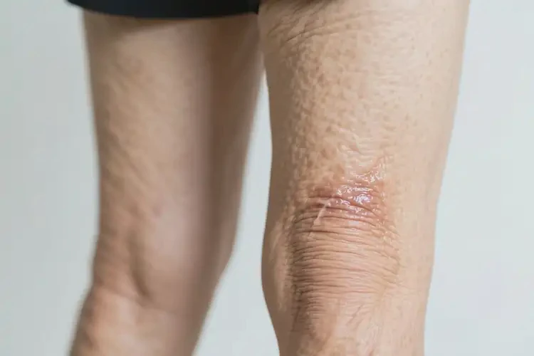 老年人大腿上長濕疹能夠徹底治愈嗎(圖1)