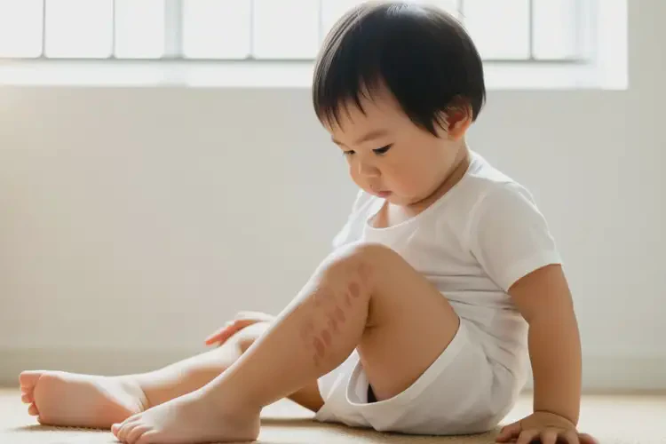 幼兒大腿上出現(xiàn)濕疹不管它會自己好嗎(圖2)