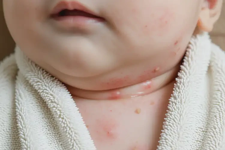 小儿脖子上容易长湿疹不管它会自己痊愈吗(图2)