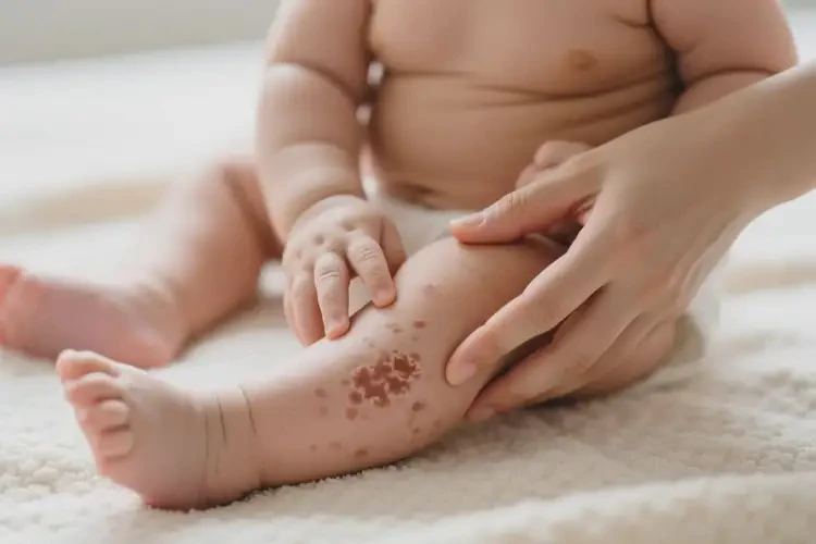 宝宝小腿出现湿疹不管它会自己好吗(图3)