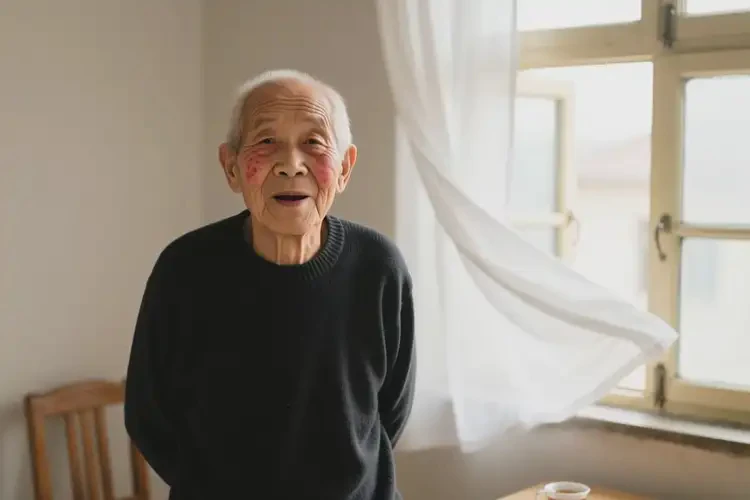 高齡老人面部容易起濕疹能夠徹底治愈嗎(圖1)