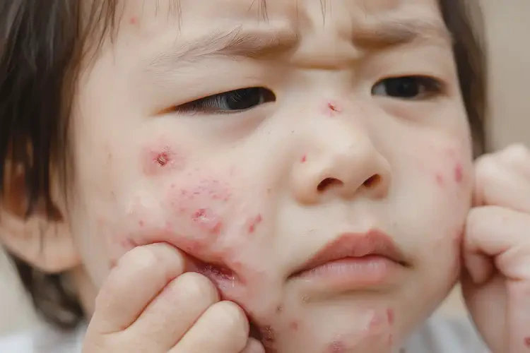 孩子臉上容易起濕疹可以徹底自愈嗎(圖4)