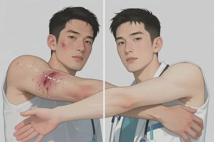 男性手臂容易起濕疹可以徹底自愈嗎(圖1)