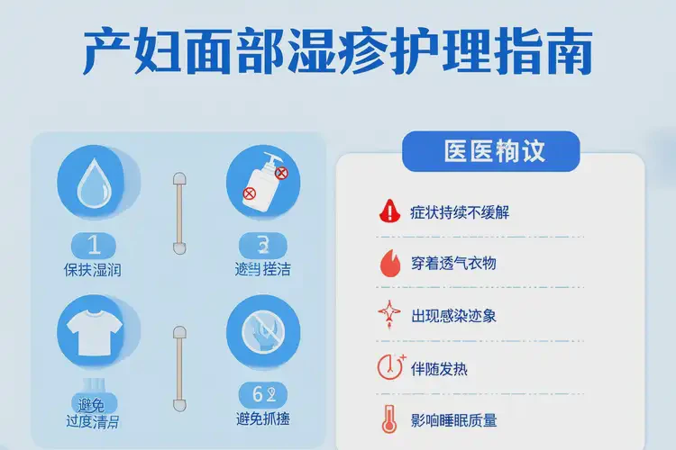 產(chǎn)婦面部有濕疹可不可以徹底自愈(圖1)