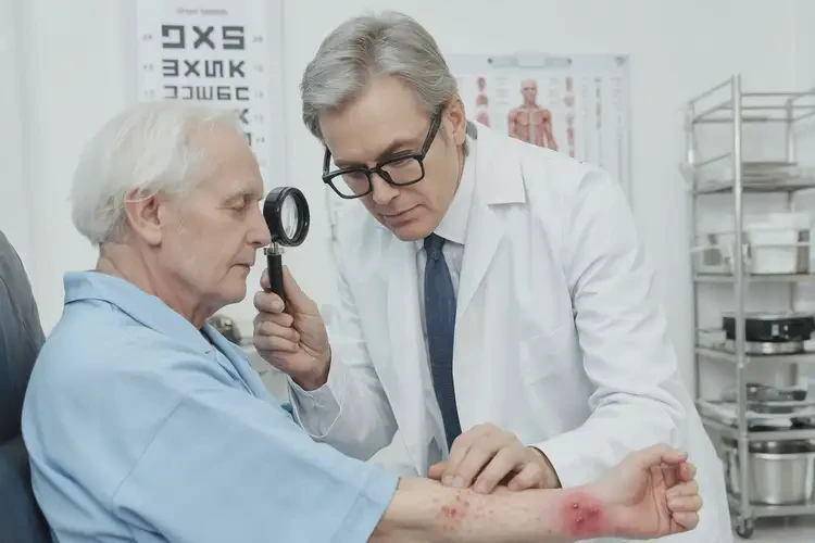 老年人手臂上偶爾起濕疹可不可以徹底自愈(圖1)