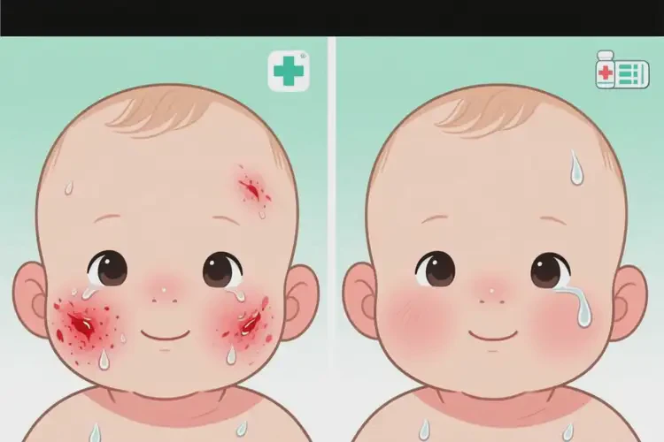 寶寶面部起濕疹能徹底自愈嗎(圖3)