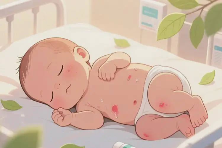 新生兒肚子上偶爾起濕疹能夠徹底治愈嗎(圖4)