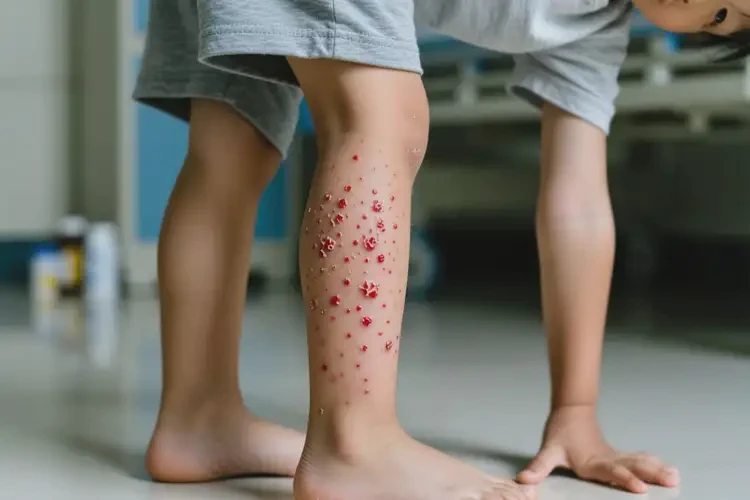 小孩大腿有濕疹不管它會自己痊愈嗎(圖1)