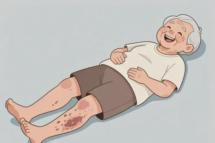 高齡老人大腿上起濕疹不管它會(huì)自己自愈嗎(圖2)