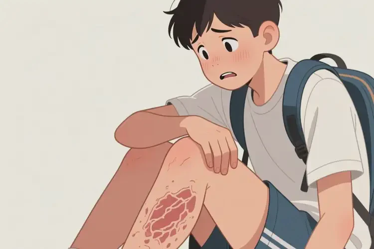 大学生小腿出湿疹不管它会自己痊愈吗(图1)