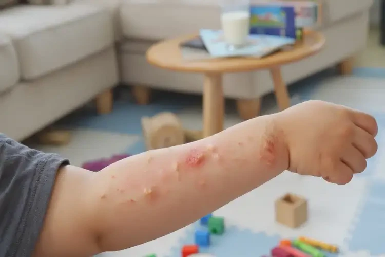 兒童手臂偶爾起濕疹可以徹底自愈嗎(圖3)