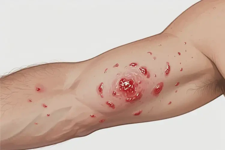 男性手臂容易長濕疹可以徹底自愈嗎(圖4)