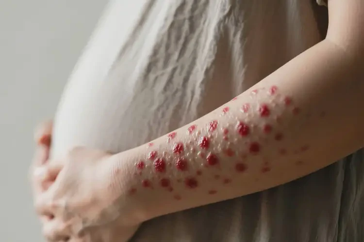 產(chǎn)婦手臂上起濕疹不管它會自己痊愈嗎(圖4)