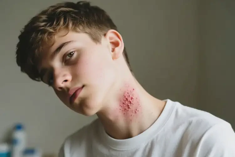 青少年脖子出現(xiàn)濕疹不管它會自己好嗎(圖4)