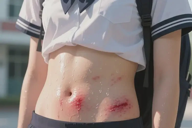 大學生肚子上偶爾起濕疹不管它會自己好嗎(圖2)