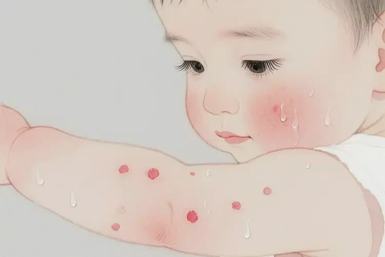 幼儿手臂偶尔长湿疹不管它会自己好吗(图2)