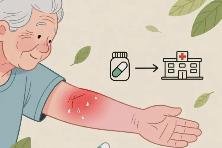 高齡老人手臂容易長(zhǎng)濕疹不管它會(huì)自己自愈嗎(圖1)