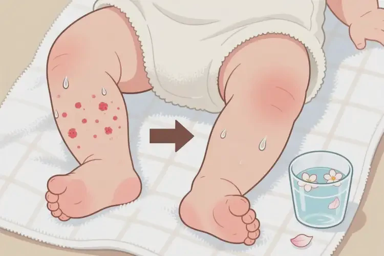 新生兒小腿容易起濕疹能夠徹底治愈嗎(圖1)